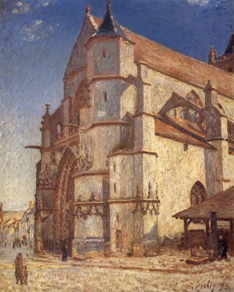 Alfred Sisley The Church at Moret in Morning Sun Spain oil painting art